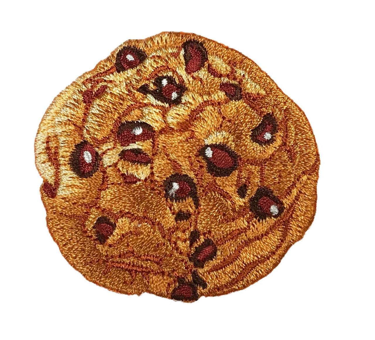 Chocolate Chip Cookie, Food, Snacks, Dessert, Embroidered, Iron on Patch